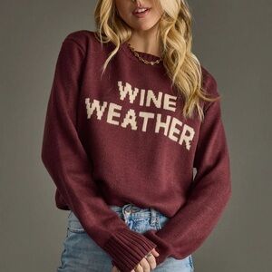 Wine Weather Burgundy Sweater